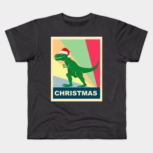 dinosaurs celebrate Christmas Kids T-Shirt